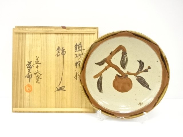 JAPANESE POTTERY / MASHIKO WARE / PLATE / ARTISAN WORK 